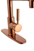 Rose Gold High Arc brass Kitchen Sink Faucet Pull Down Spray with lock ring and deck plate