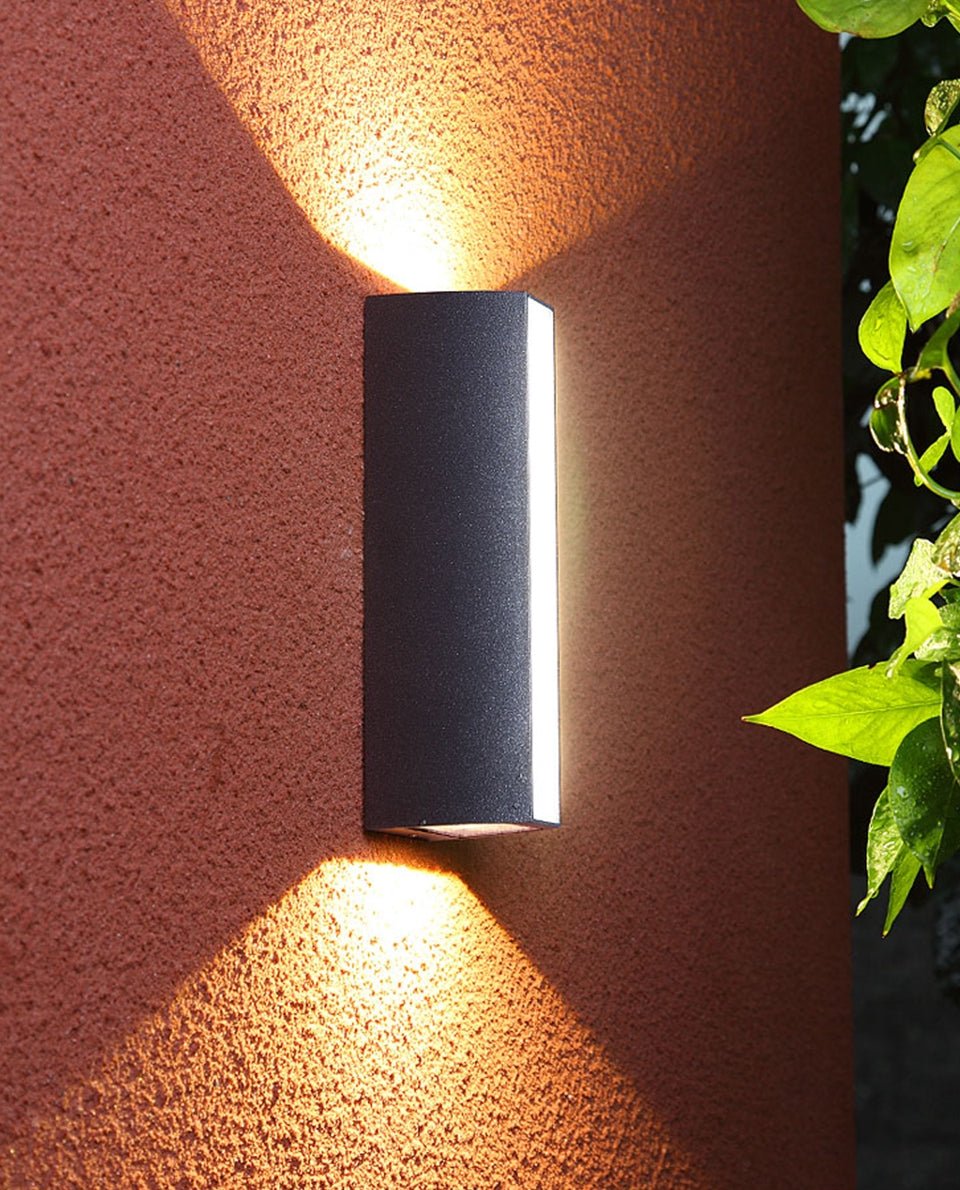 MIRODEMI® Modern Black Outdoor Waterproof Aluminum LED Wall Lamps For Porch, Garden