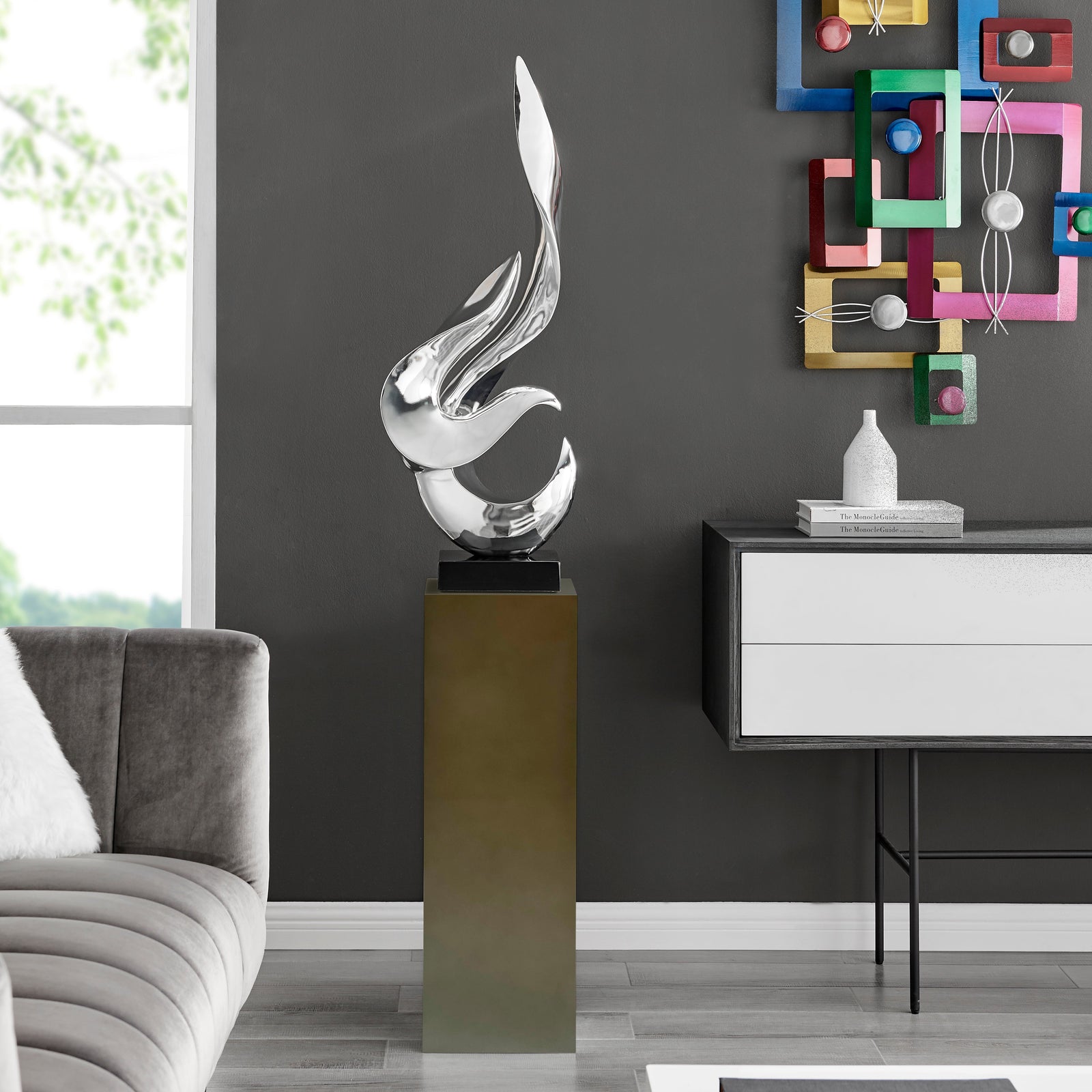 Escultura de piso Flame de 65