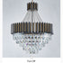 Portofino | Modern Round Gun Black Crystal Chandelier