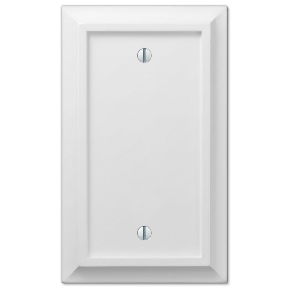 Deerfield White Wood - 1 Blank Wallplate