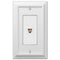 Deerfield White Wood - 1 Phone Jack Wallplate