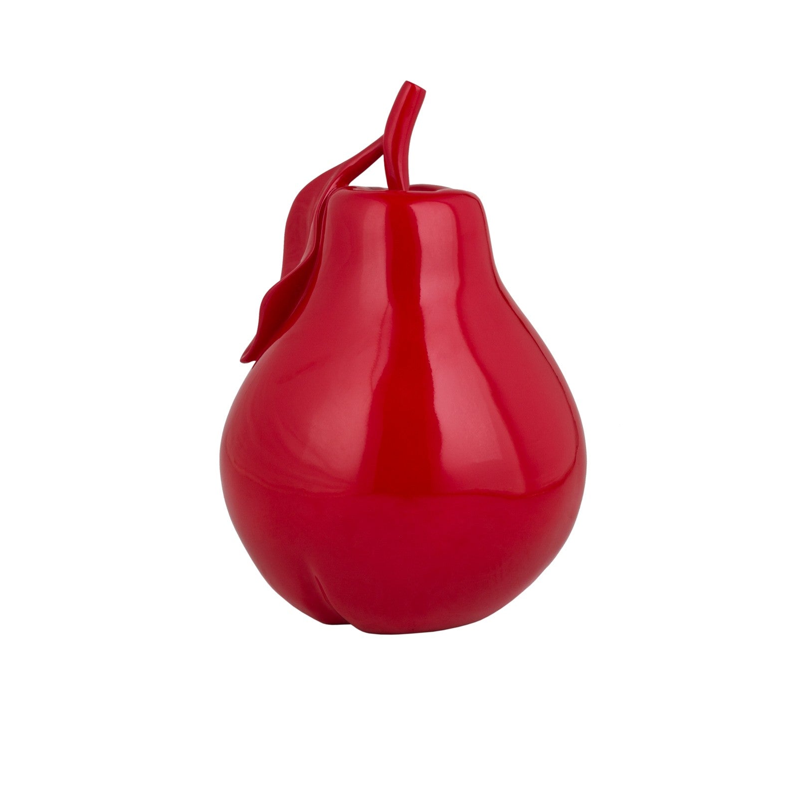 Solid Color Pear Sculpture // Red