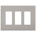 Mies Screwless Satin Nickel Cast - 3 Rocker Wallplate