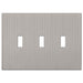 Mies Screwless Satin Nickel Cast - 3 Toggle Wallplate