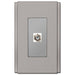 Zen Screwless Brushed Nickel Cast - 1 Cable Jack Wallplate