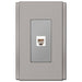 Zen Screwless Brushed Nickel Cast - 1 Phone Jack Wallplate