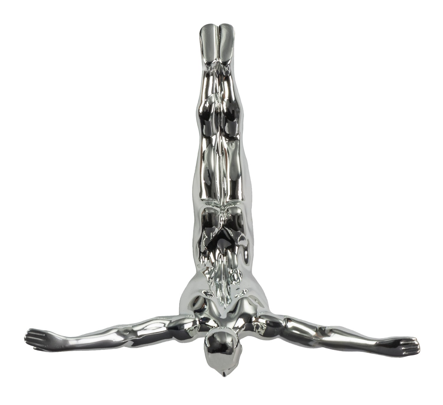 Diver 11" Wall Decor Sculpture // Chrome