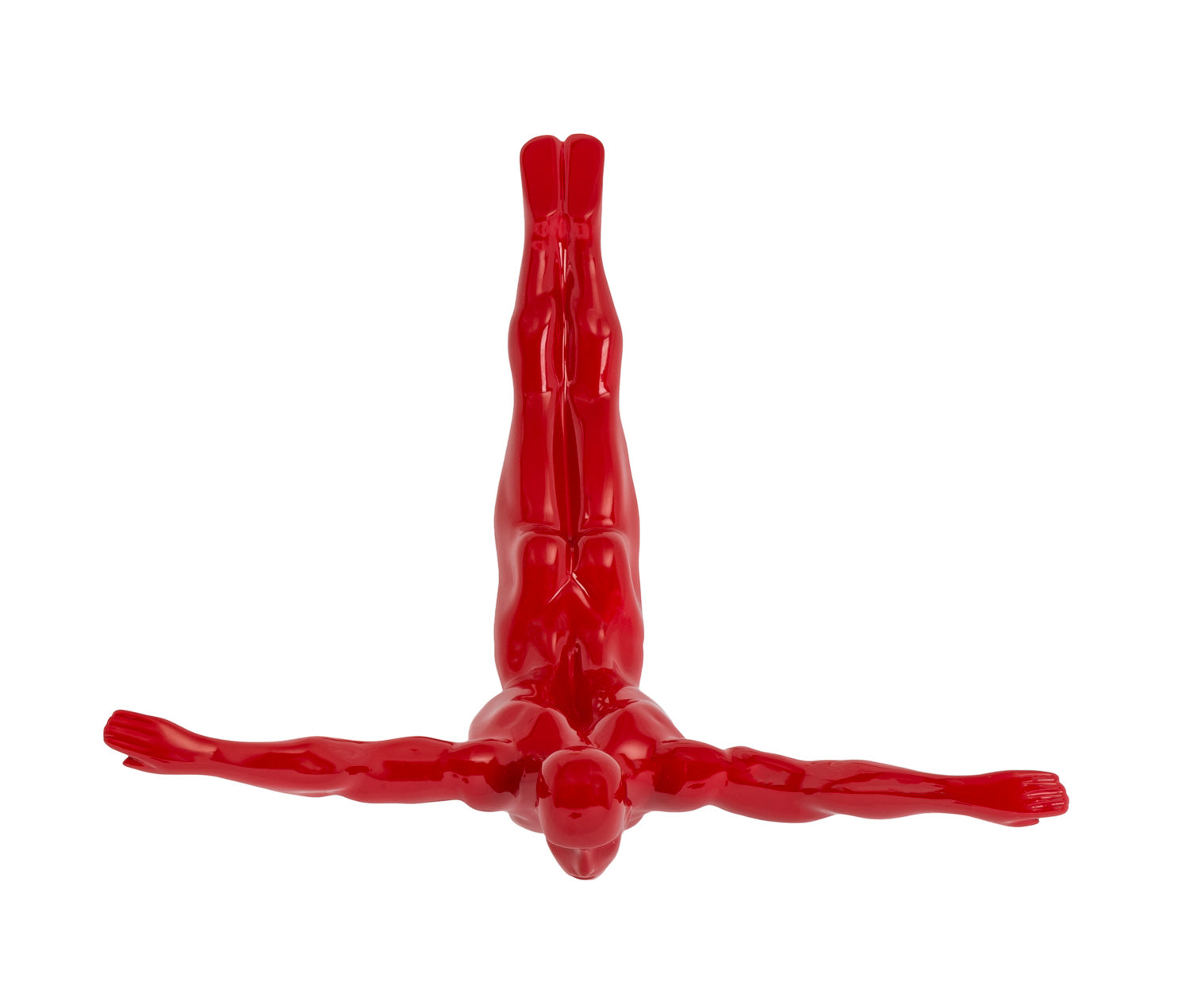 Diver Wall Decor Sculpture //11" Red