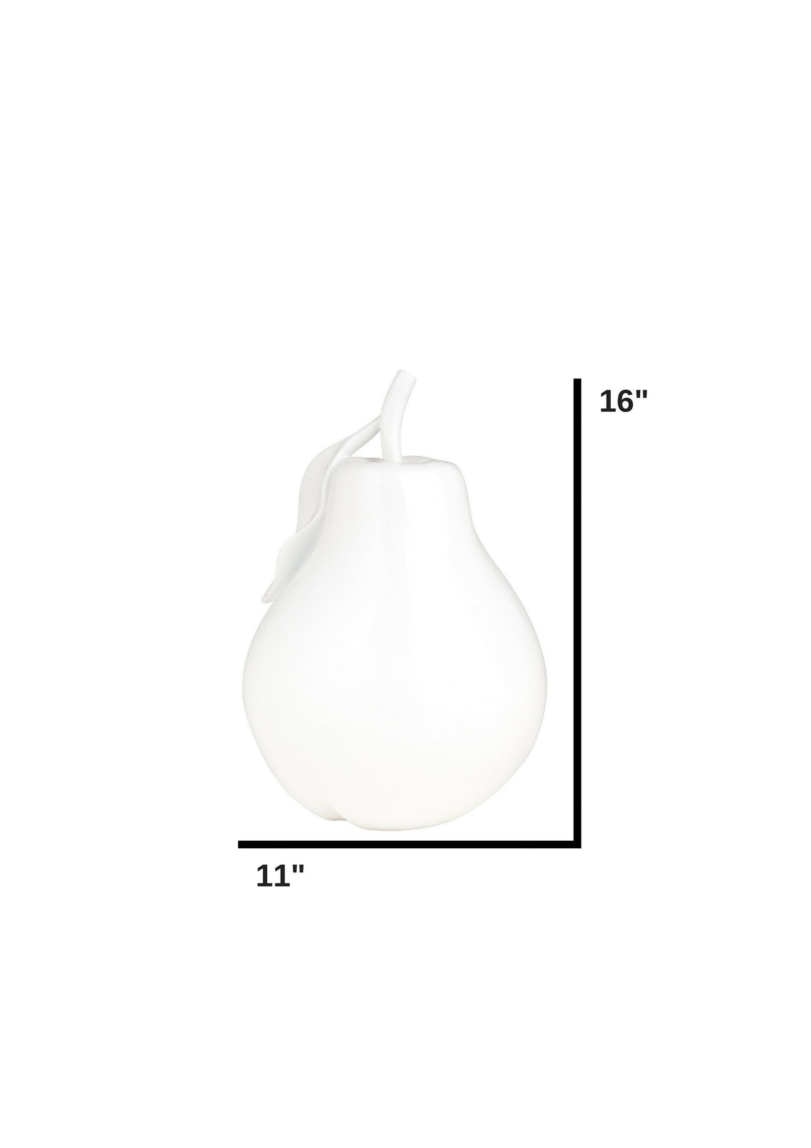 Solid Color Pear Sculpture // White