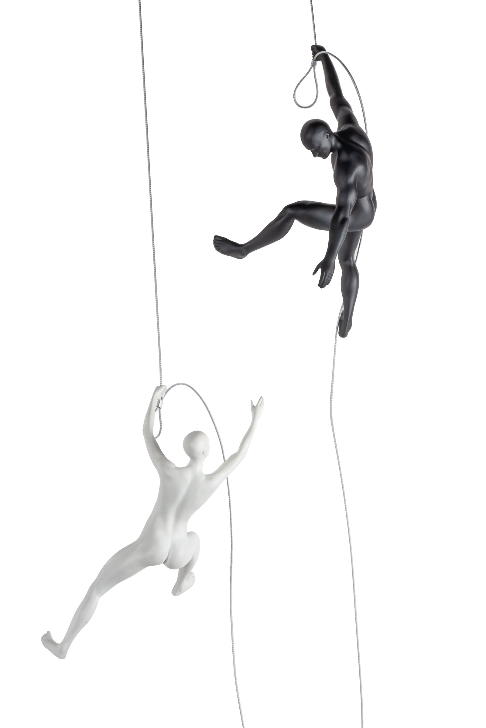 Matte Black & White Wall Sculpture Couple