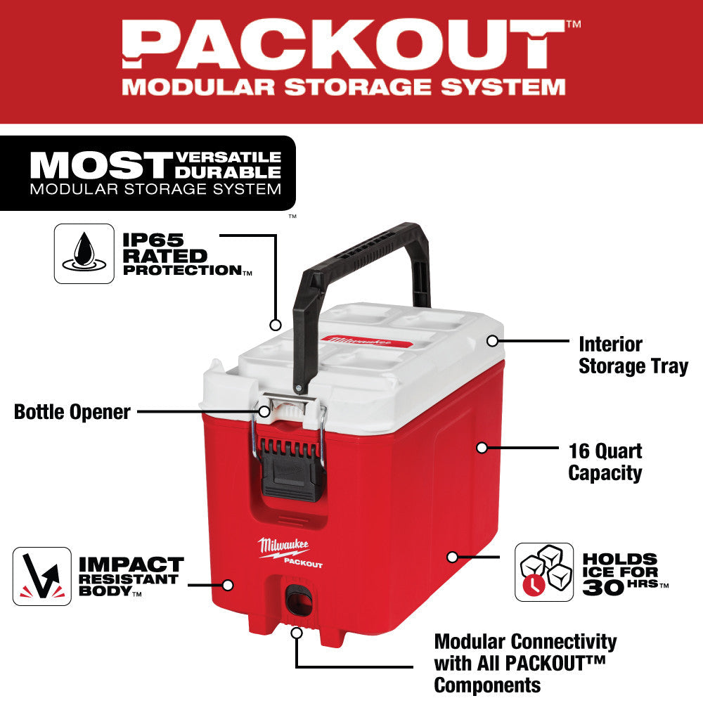 Milwaukee 48-22-8460 PACKOUT™ 16QT Compact Cooler