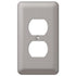 Devon Brushed Nickel Steel - 1 Duplex Wallplate