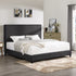 Walker Edison | King Size Charcoal Grey Upholstered Platform Bed