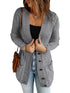 Gray Knit Button Cardigan