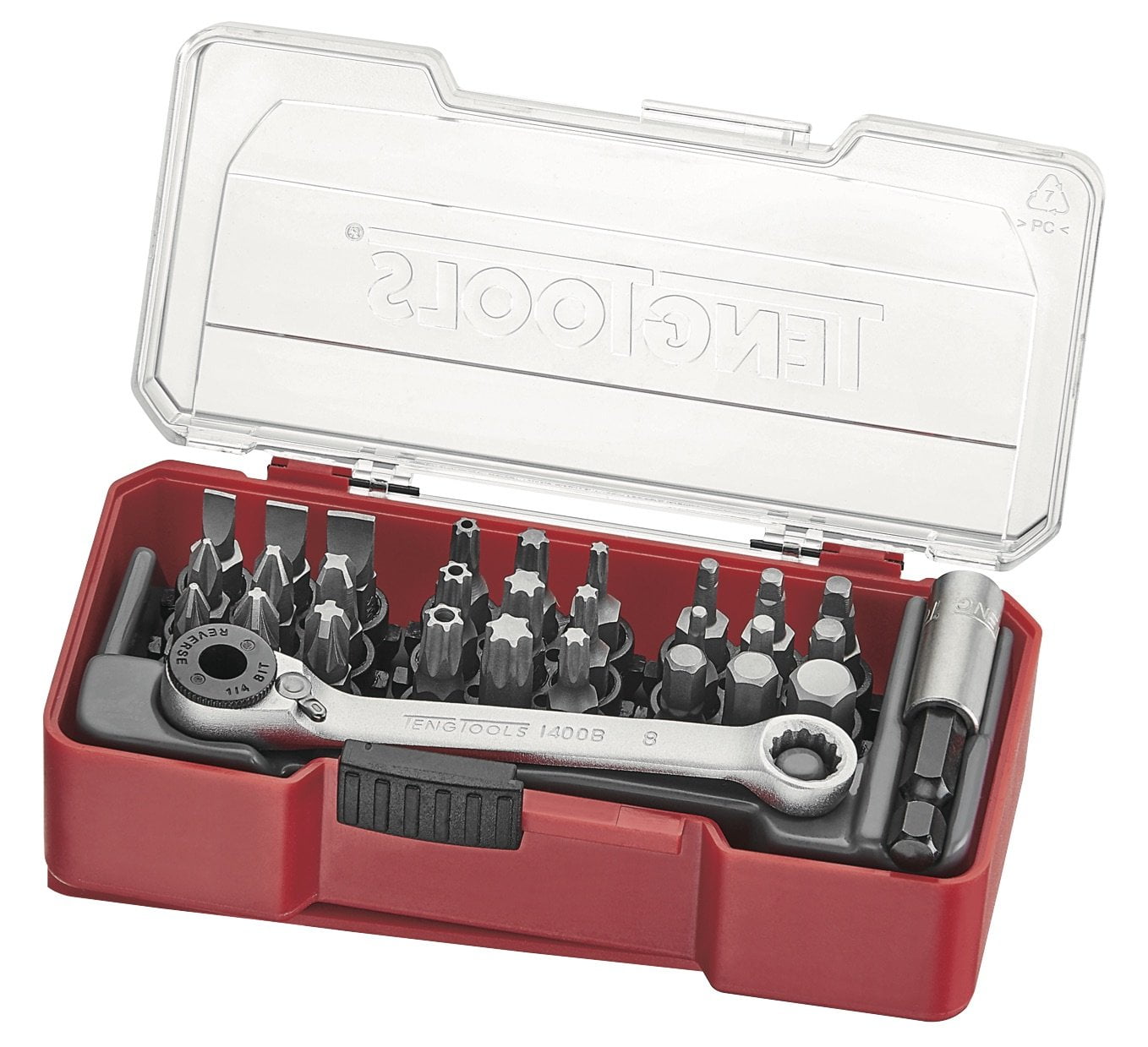 Juego de 29 puntas de destornillador hexagonales de 1/4 de pulgada y accesorios variados Teng Tools - TJ1429