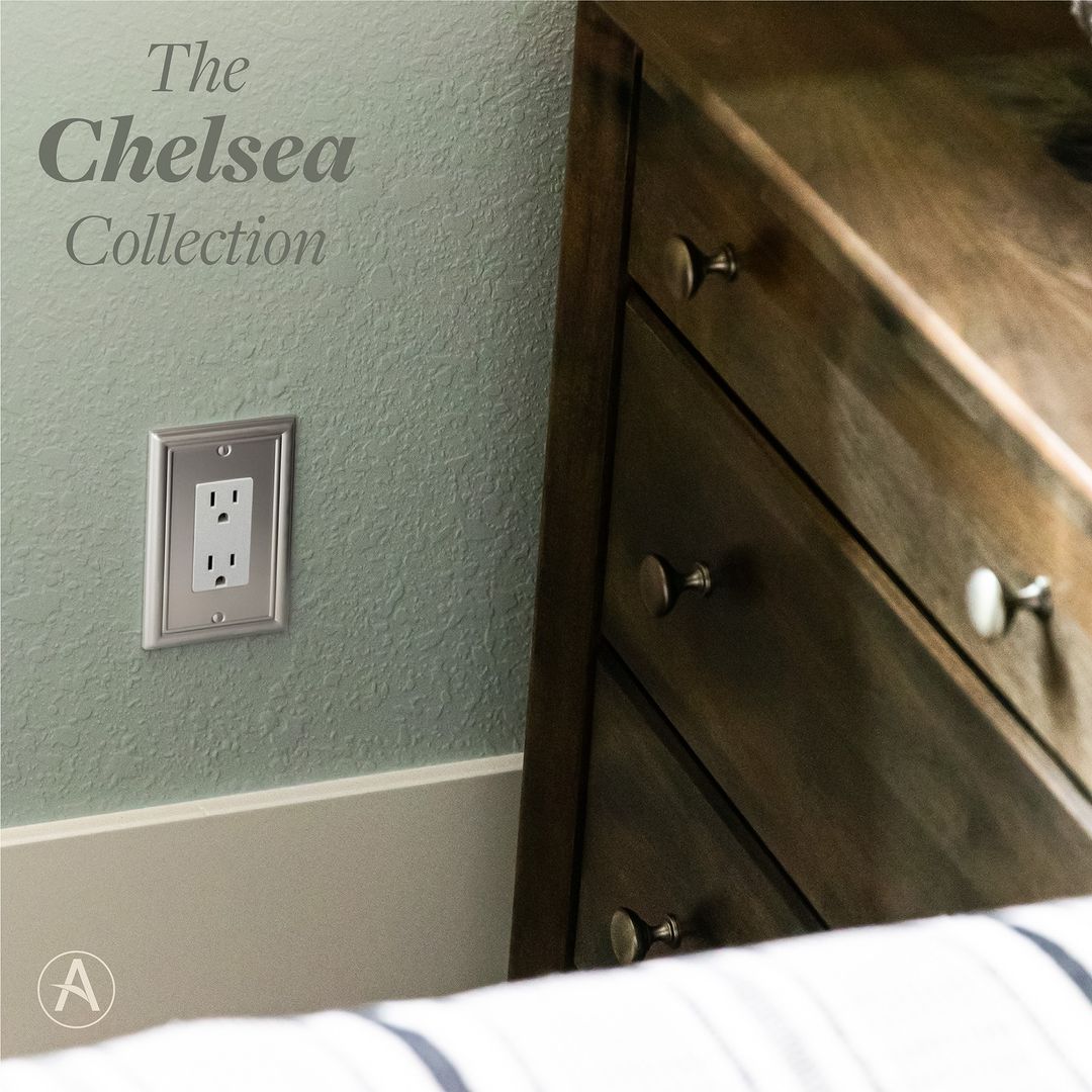 Chelsea Brushed Nickel Steel - 1 Cable Jack Wallplate