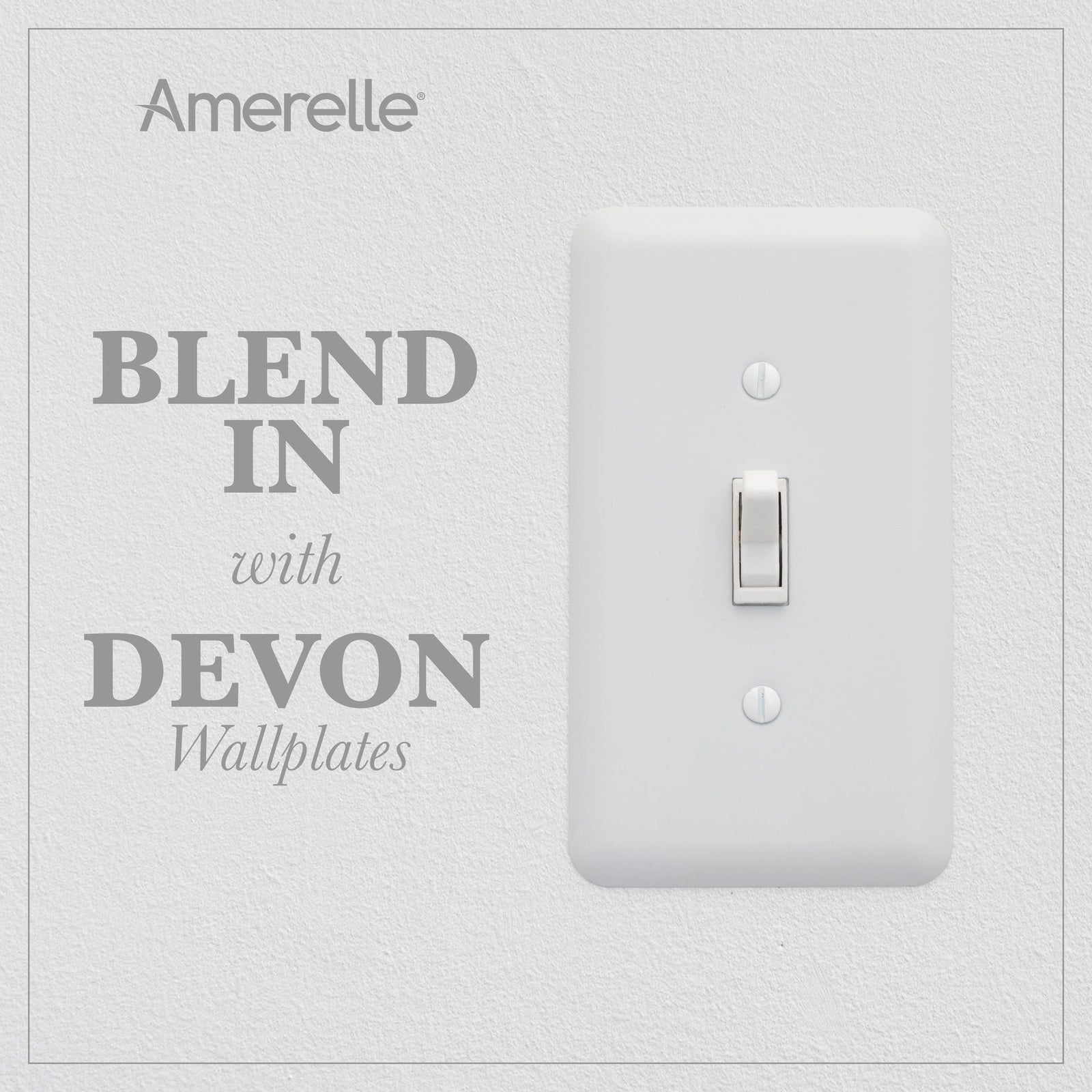 Devon White Steel - 1 Toggle Wallplate