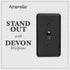 Devon Black Steel - 2 Blank Wallplate