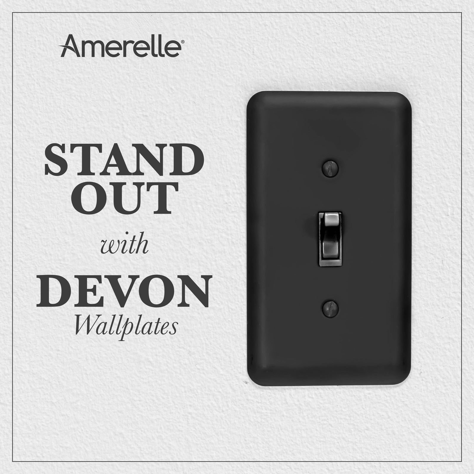 Devon Black Steel - 1 Cable Jack Wallplate