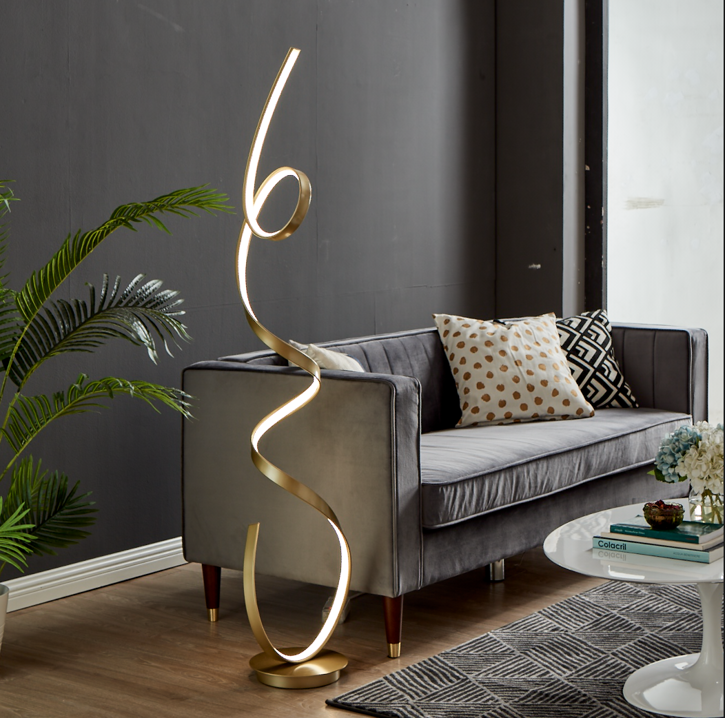 Amsterdam LED Dimmable 63" Floor Lamp // Sandy Gold