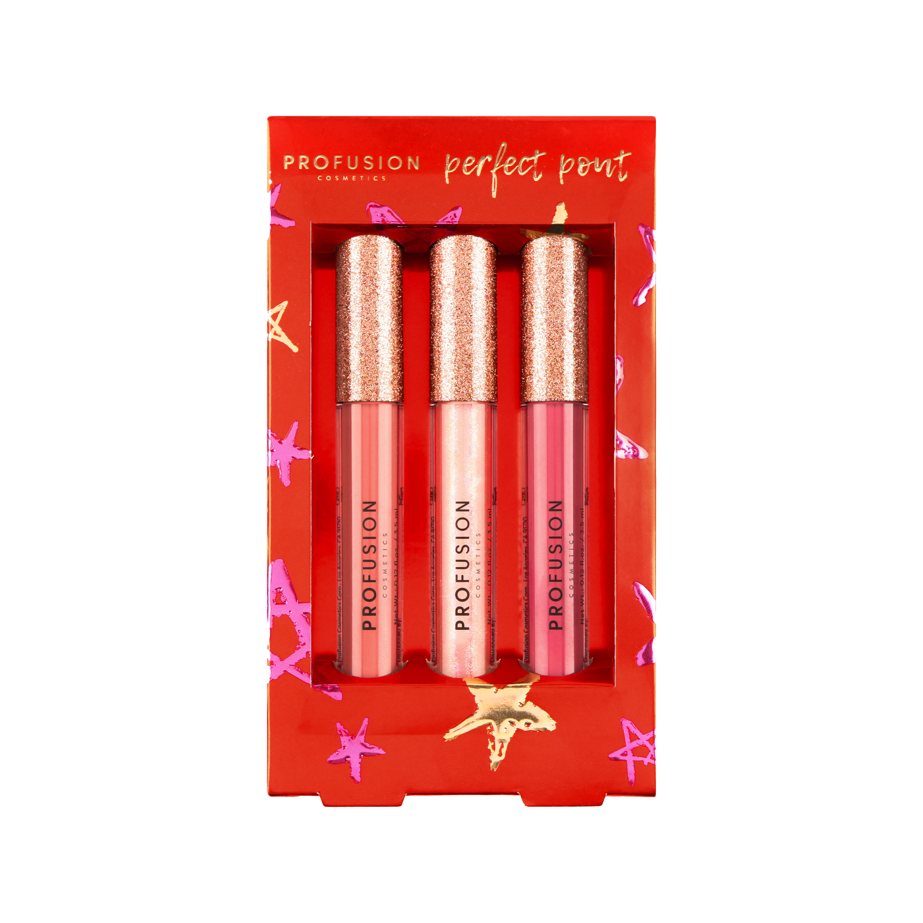 Crimson Perfect Pout – 3-Piece Lip Gloss Set