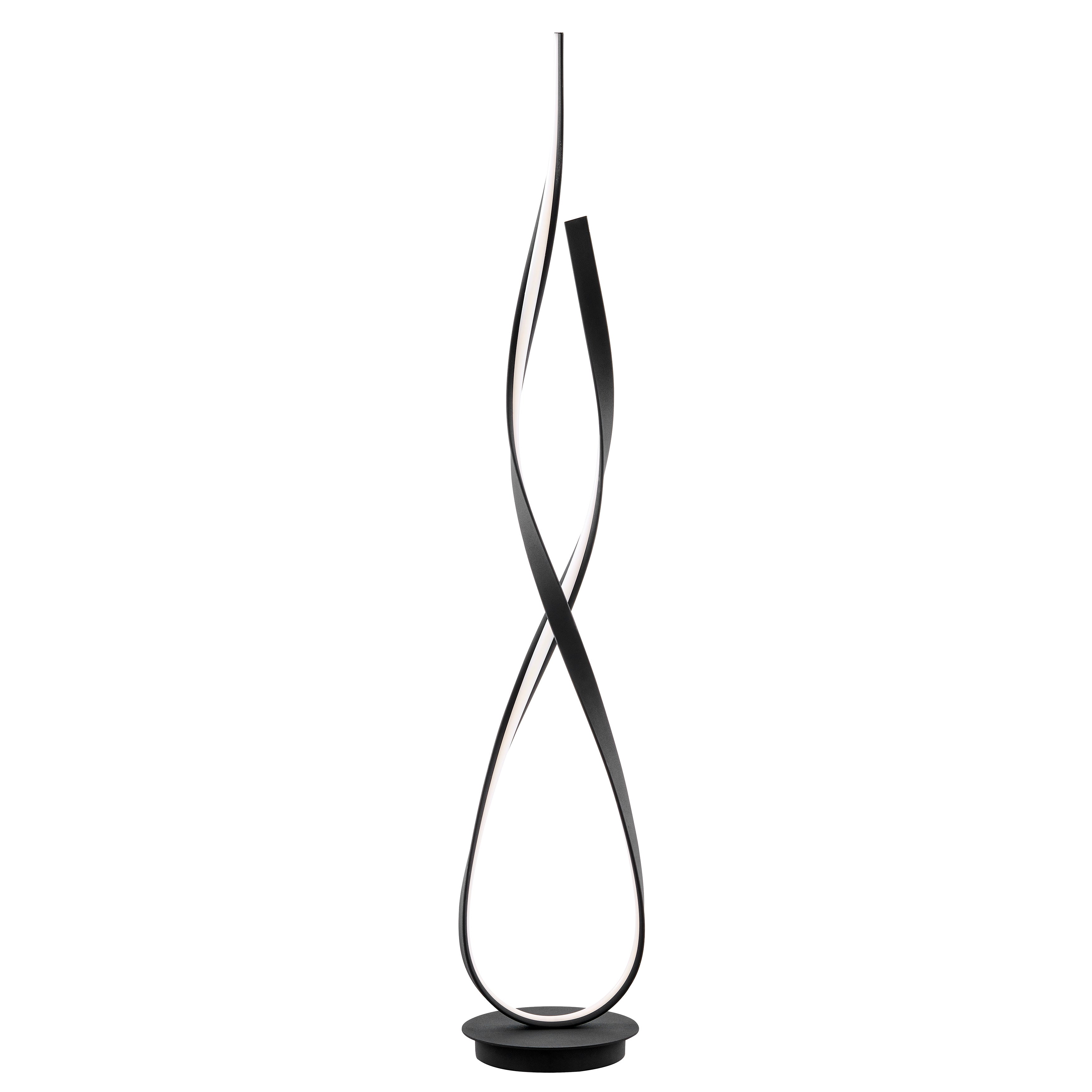 Matte Black Vienna LED 55" Tall Floor Lamp // Dimmable