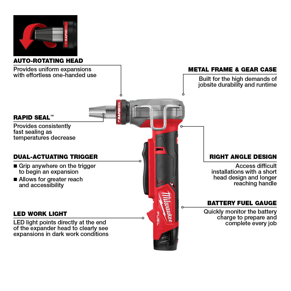 Milwaukee 2532-22 M12 FUEL™ ProPEX® Expander Kit w/ 1/2