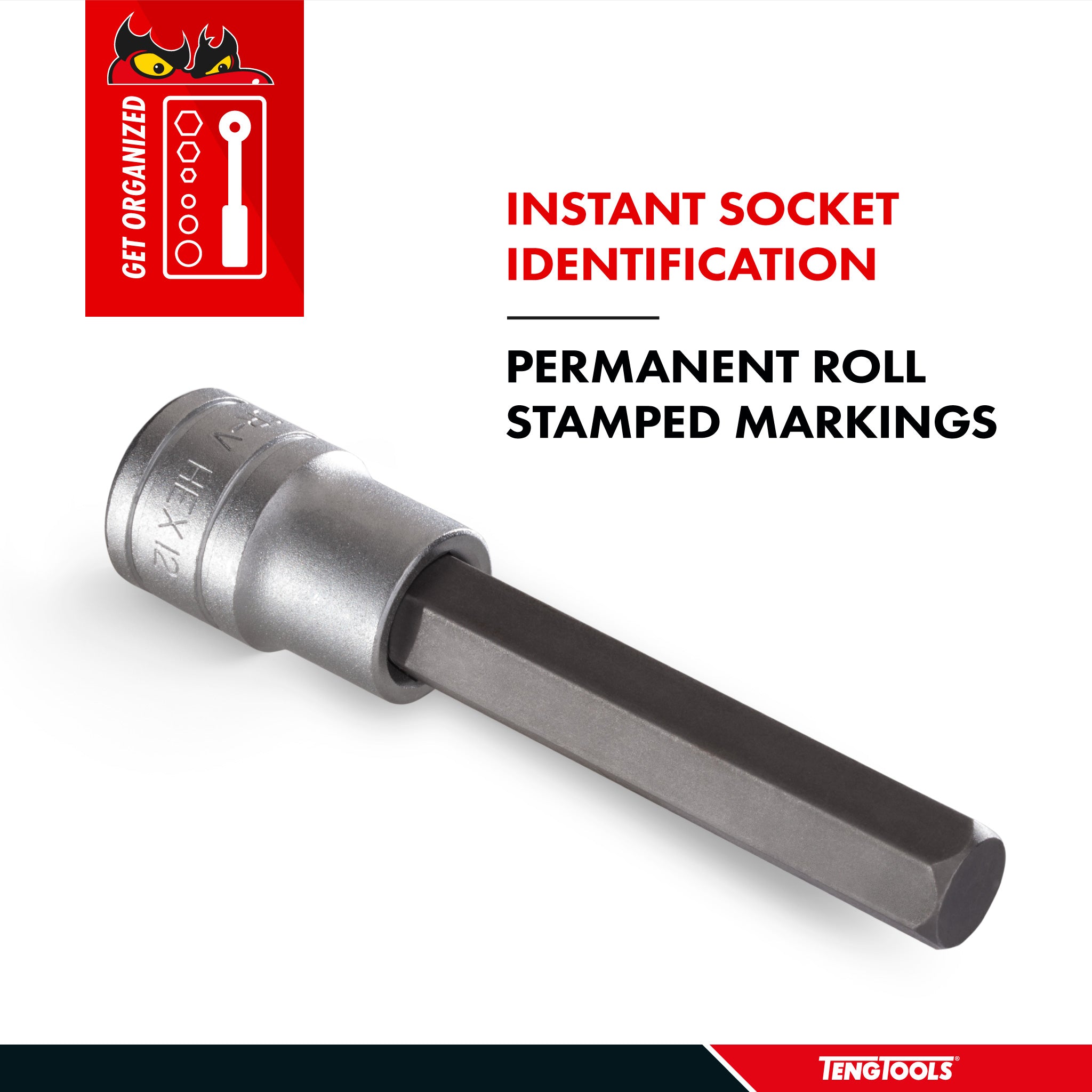 Teng Tools 3/4 Inch Drive Metric Hex Chrome Vanadium Sockets