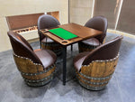 4-Chair Barrel Table - Domino Game & Dining Set