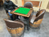 4-Chair Barrel Table - Domino Game & Dining Set