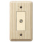 Contemporary Unfinished Ash Wood - 1 Cable Jack Wallplate