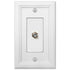 Elly White Wood - 1 Cable Jack Wallplate