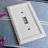 Elly White Wood - 1 Cable Jack Wallplate