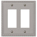 Greek Key Satin Nickel Cast - 2 Rocker Wallplate