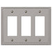 Greek Key Satin Nickel Cast - 3 Rocker Wallplate