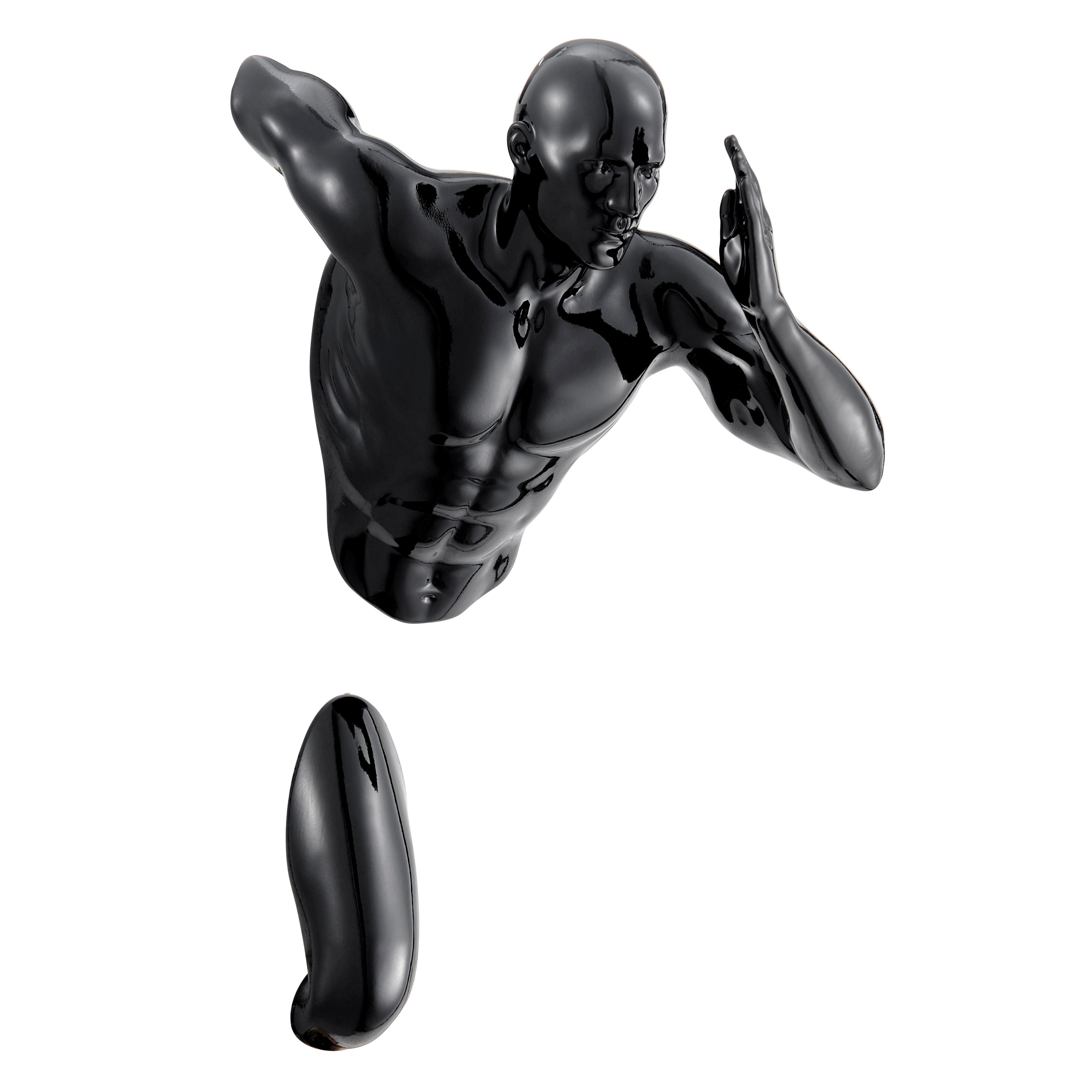 Escultura de pared Runner Man de 13" // Negra