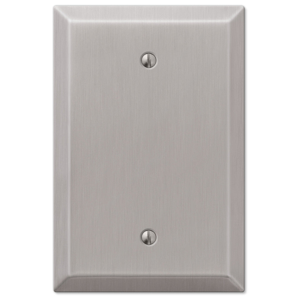 Oversized Brushed Nickel Steel - 1 Blank Wallplate