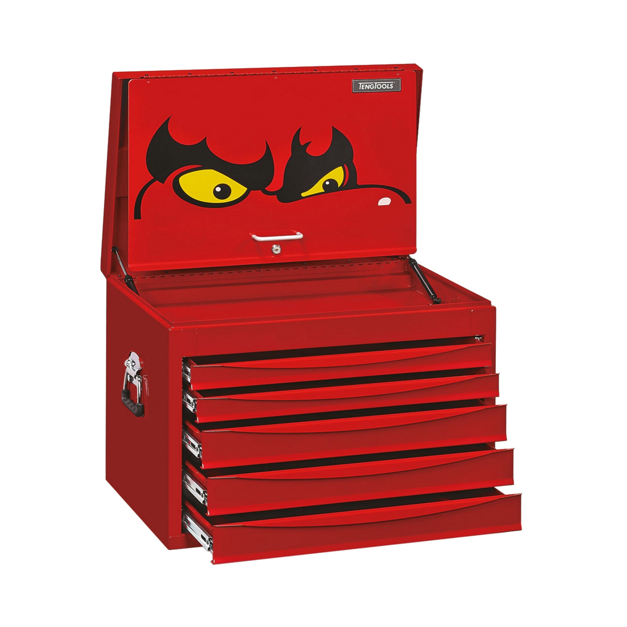 Teng Tools 5 Drawer Professional Steel Lockable Red SV Series Deep Top Box - TC805SV