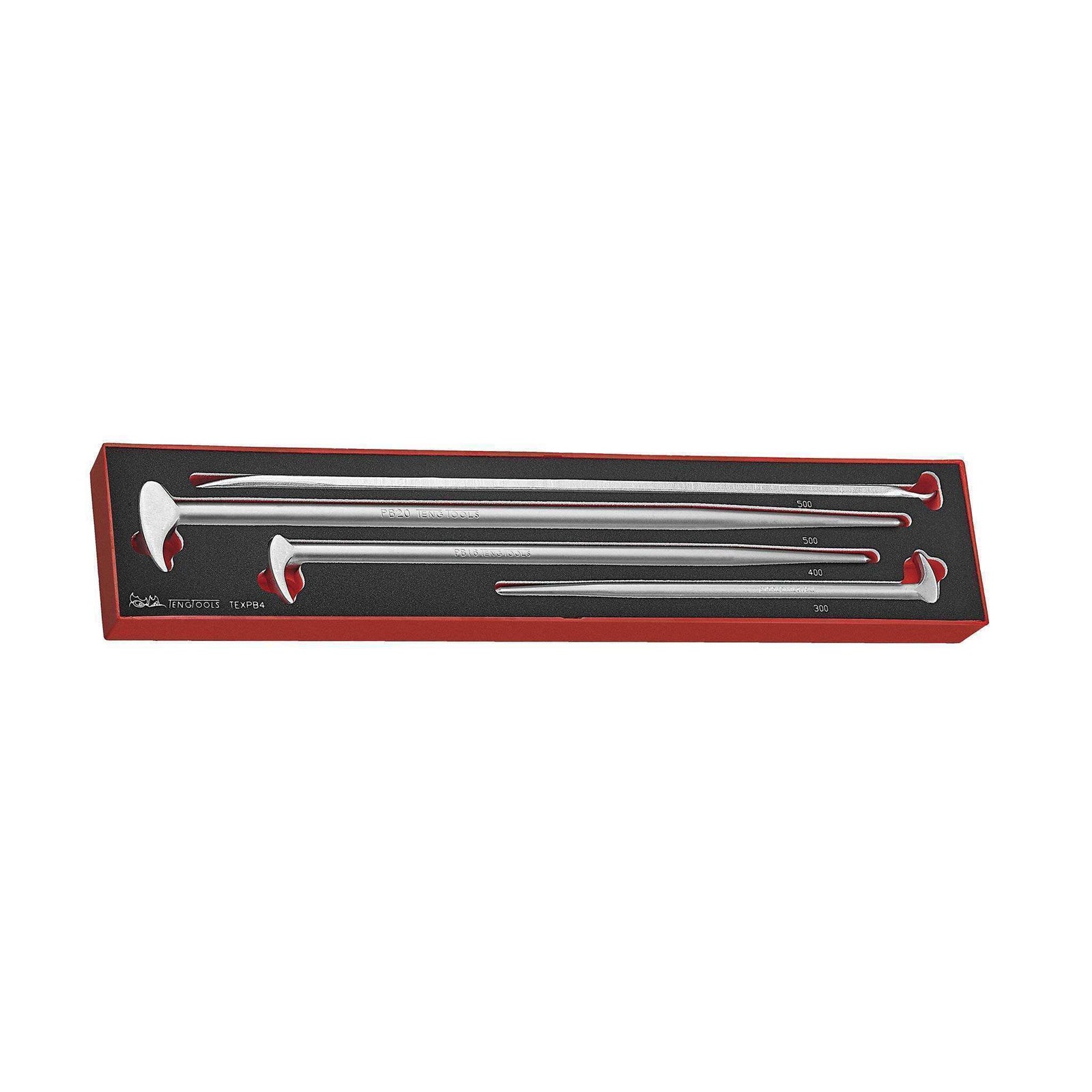 Teng Tools 4 Piece Pry Bar Set In EVA Tray - TEXPB4