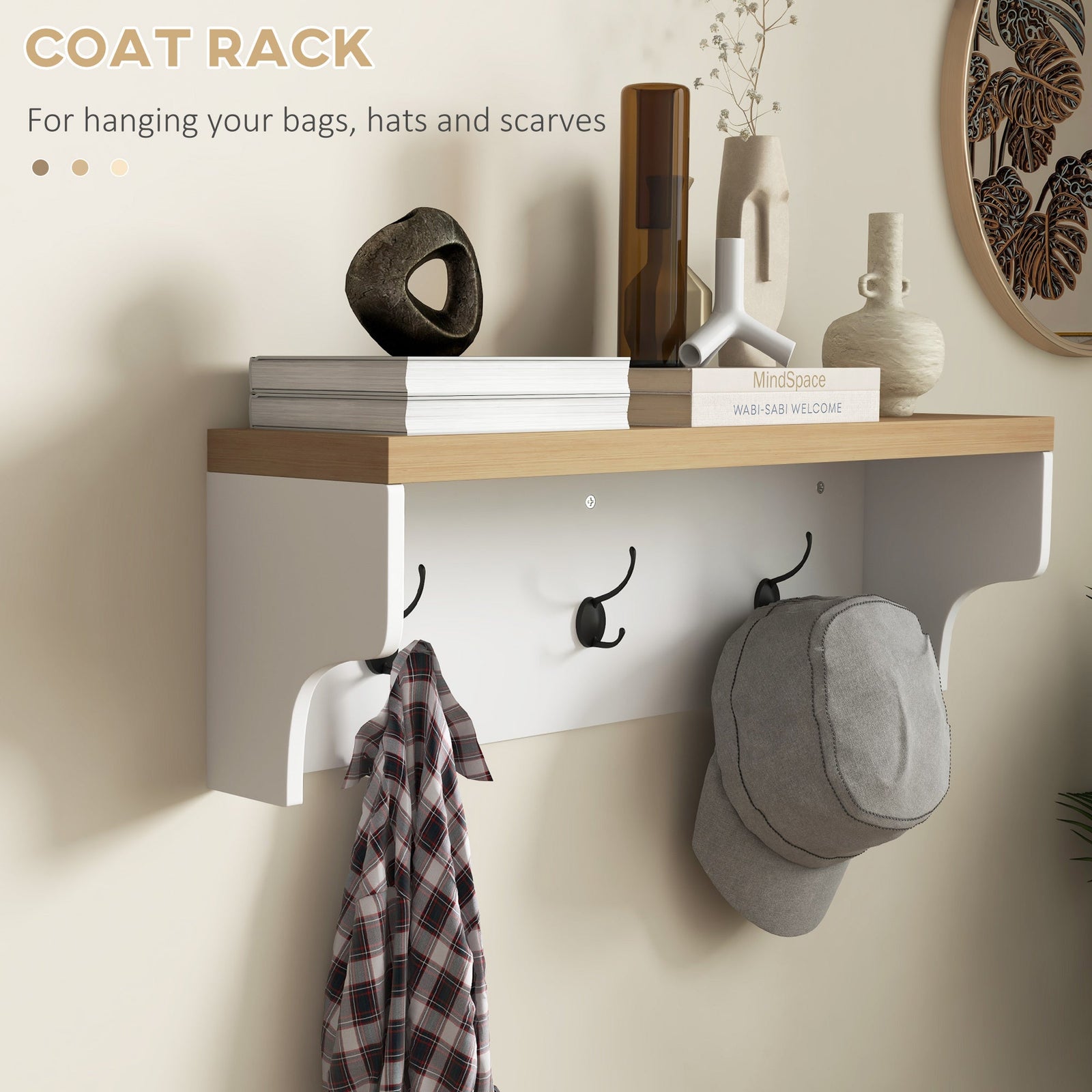 Walker Edison | Entryway 2-in-1 Coat Rack and Shoe Bench Set