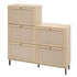 Walker Edison | Rattan 5 Door Shoe Rack