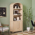 Chantelle Modern Arched Bookshelf with Cabinet