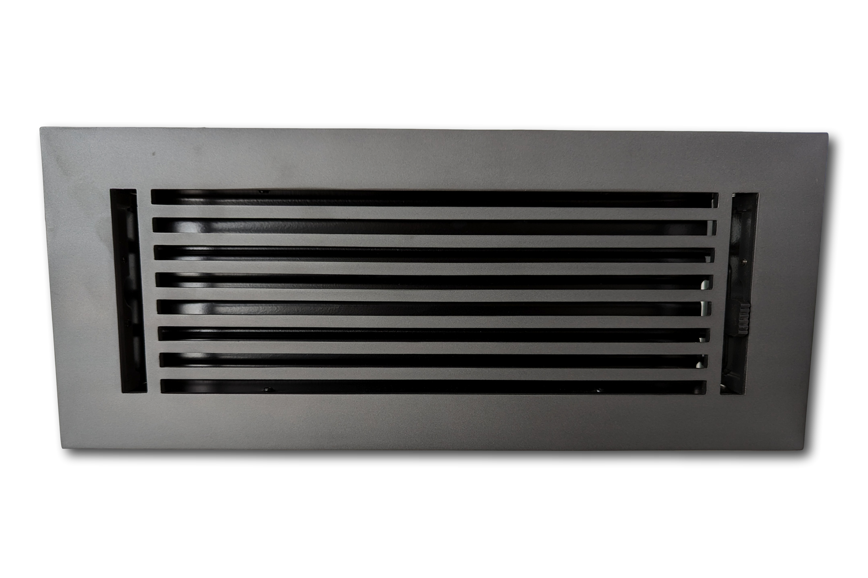 Cast Aluminum Linear Bar Vent Covers - Carbon Gray