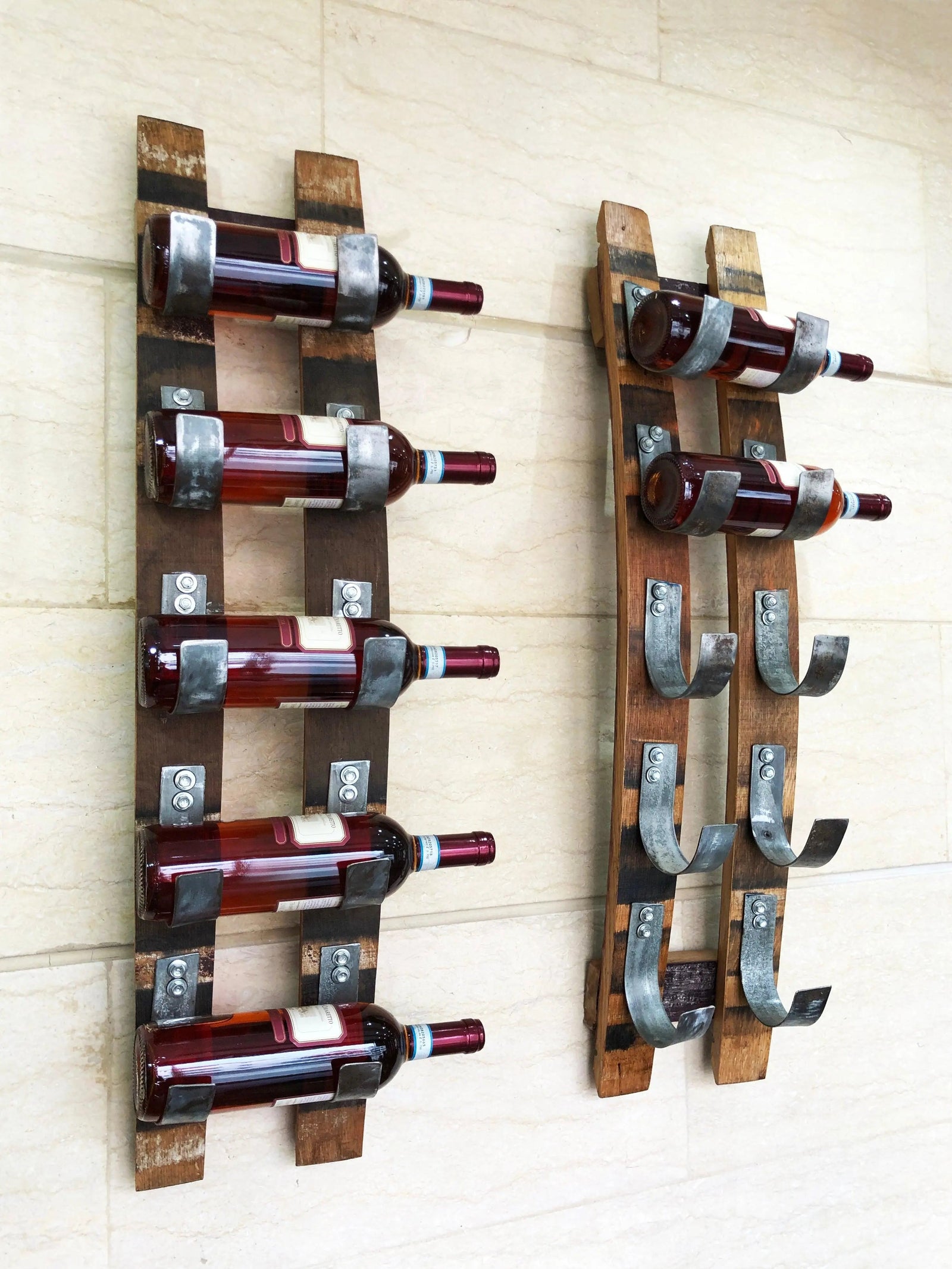 5-Bottle Display - Barrel Stave