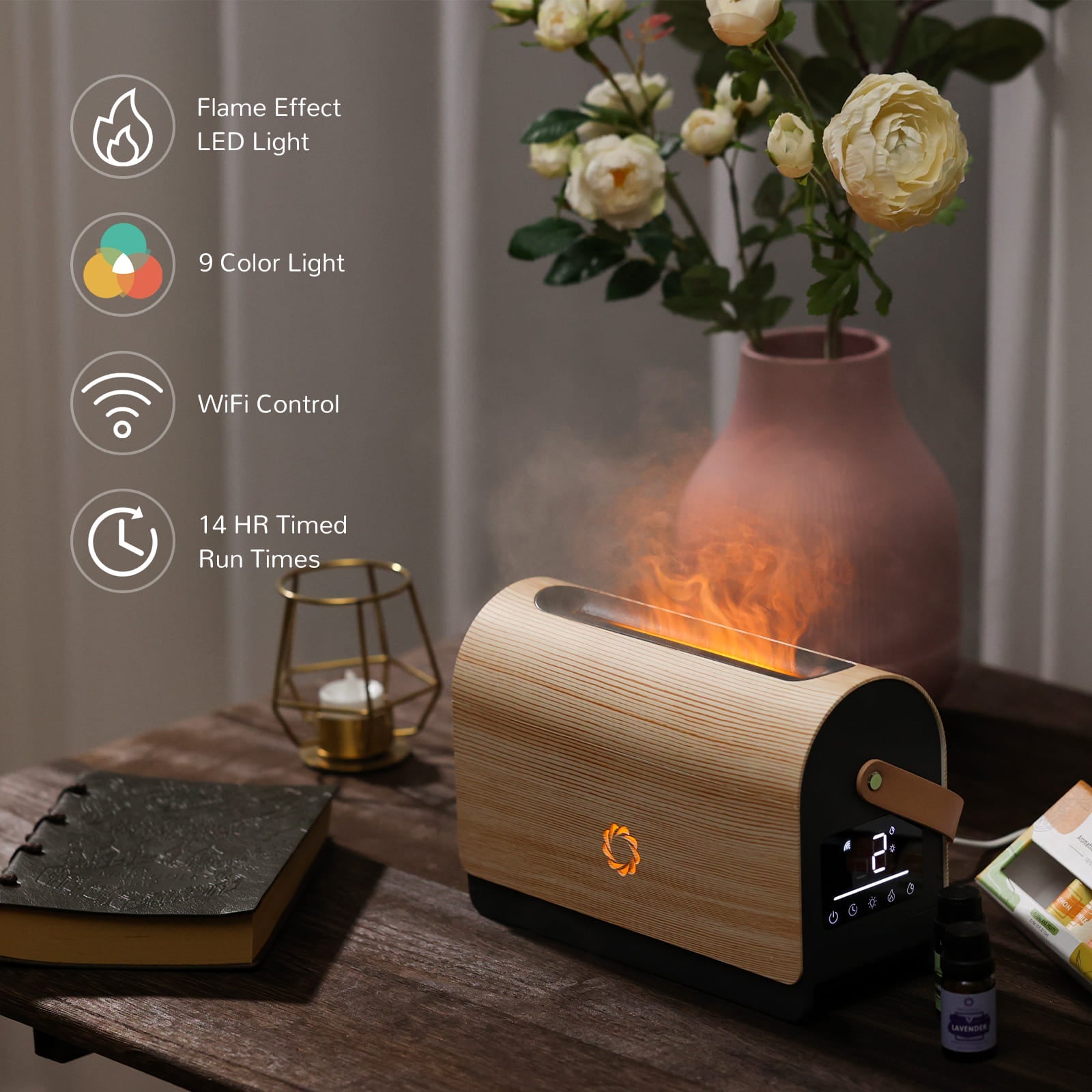 500ml Ultrasonic Flame Diffuser - WiFi Control