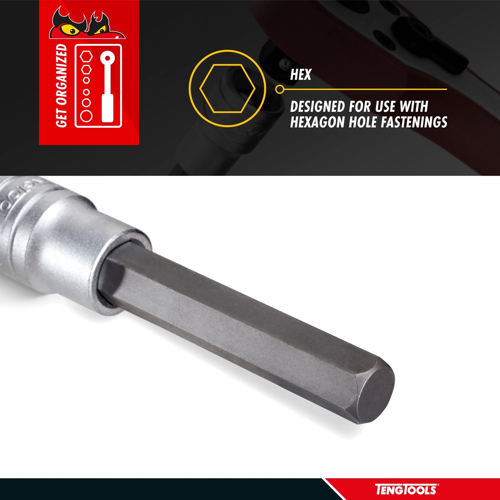 Teng Tools 3/4 Inch Drive Metric Hex Chrome Vanadium Sockets