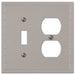 Rosa Satin Nickel Cast - 1 Toggle / 1 Duplex Wallplate