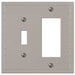 Rosa Satin Nickel Cast - 1 Toggle / 1 Rocker Wallplate