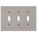 Rosa Satin Nickel Cast - 3 Toggle Wallplate